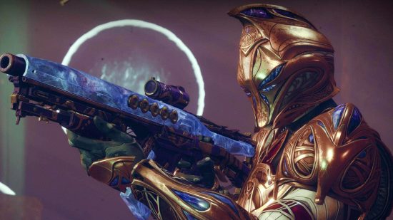Destiny 2 April Fools 2023 emotes badinage bundle: an image of a Titan with an AR from the FPS