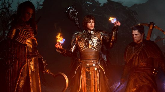 Diablo 4 beta stats monsters killed: an image of three character classes from the rpg