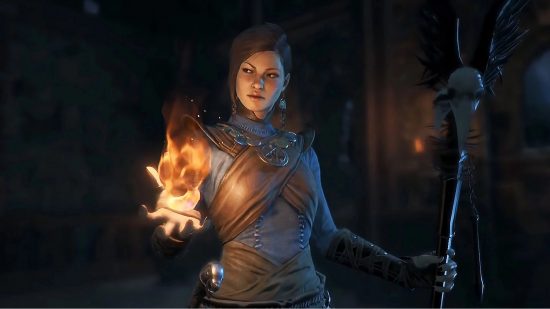 Diablo 4 Open Beta Free: A Sorceress can be seen