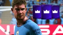 FIFA 23 Prime Gaming pack Amazon free FUT Birthday: an image of Kevin De Brunye from Manchester City in the football game