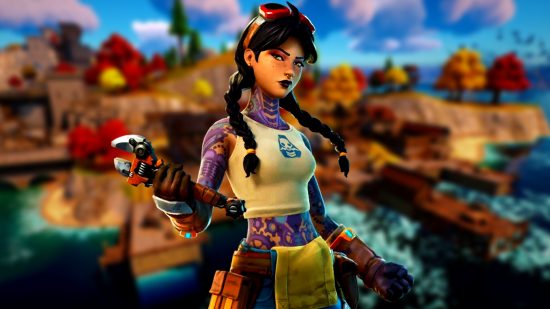 Fortnite Chapter 4 Season 2 release time: an image of the Jules skin from the battle royale