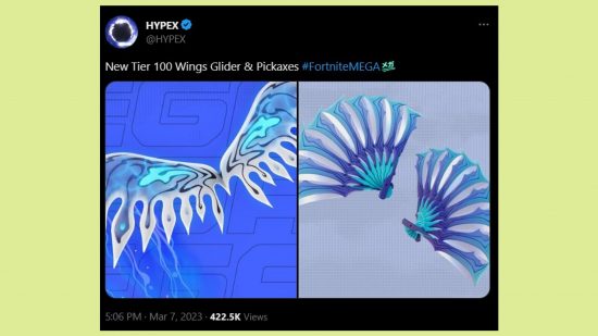 Fortnite downtime Chapter 4 Season 2: an image of the tweet about the battle royale