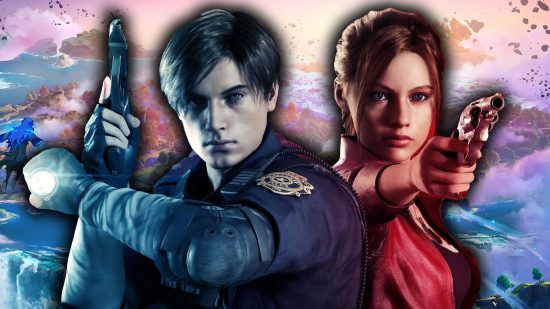 Leon Kennedy and Claire Redfield from Resident Evil in Fortnite Chapter 4 Season 2 concept