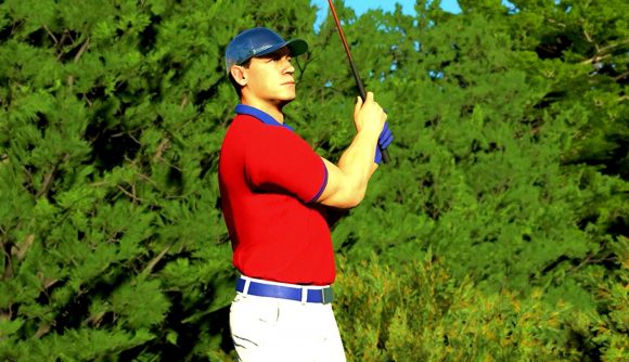 PGA Tour 2K23 John Cena golfer release date: an image of the WWE 2K23 star in the golf game