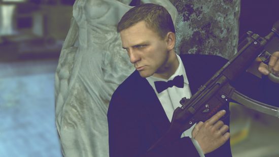 Daniel Craig as James Bond in the Quantum of Solace game