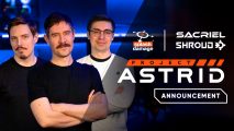 Twitch streamers Shroud and Sacriel with Splash Damage games for Project Astrid