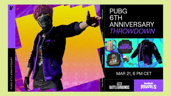 PUBG Twitch Drops Rivals 6th Anniversary showdown : une image des récompenses du battle royale