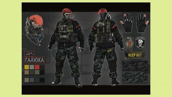 Rainbow Six Siege free kapkan skin Amazon prime gaming Twitch uniform: an image of some concept art for the free FPS skin