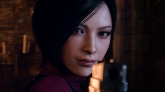Resident Evil 4 psvr2 release date: Ada Wong in Resident Evil 4 remake holding a gun