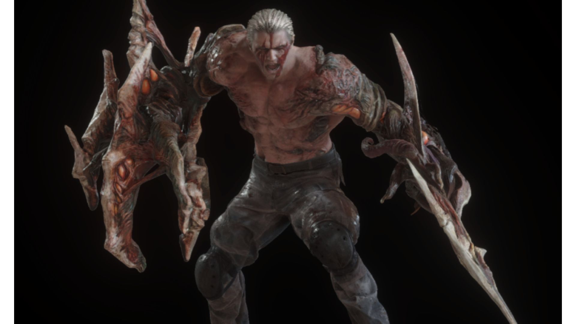Resident Evil 4 Remake Bosses: Mutated Krauser can be seen