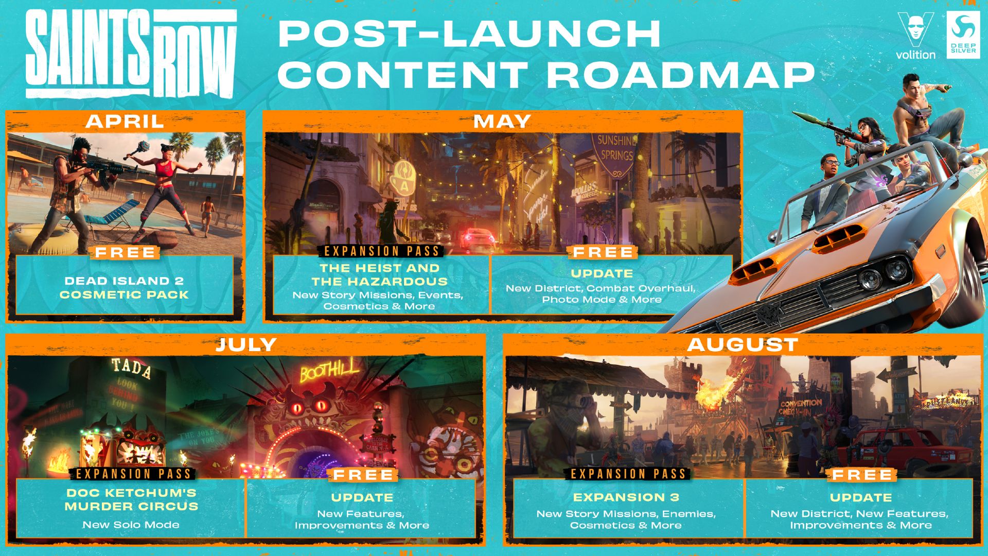 Free Dead Island 2 DLC kicking off Saints Row 2023 content roadmap