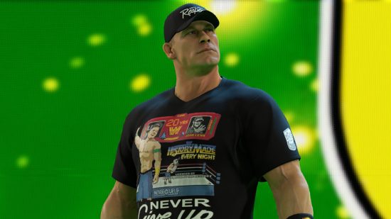 Wrestler John Cena in the game WWE 2K23