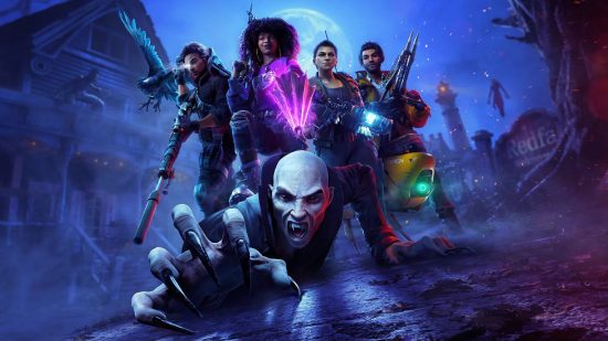 Xbox Game Pass May 2023 Games: Layla, Devinder, Jacob, and Remi can be seen hunting a vampire