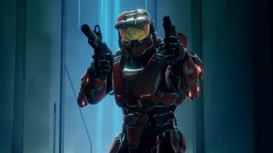 Destiny 2 new weapon type ideas: A Spartan dual wielding SMGs in Halo: The Master Chief Collection.