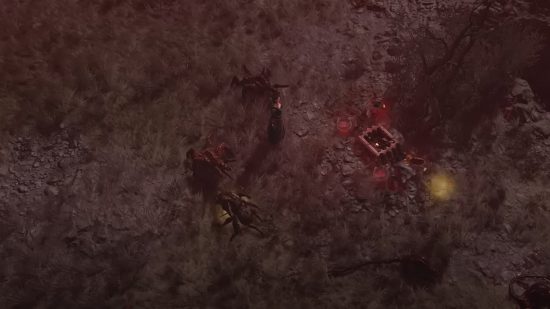 Diablo 4 endgame: An in-game screenshot of combat inside a Helltide area.