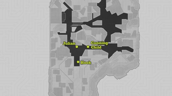 Honkai Star Rail Hide and Seek locations: A map of Jarilo-VI illustrating the hidden children locations for the Hide and Seek quest.