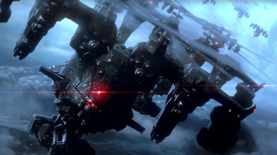 Armored Core 6 leaks August release date: an image of a flying mecha from the Elden Ring devs' game