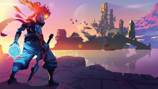 Best games: A Dead Cells character stands overlooking a castle