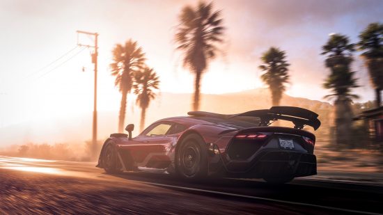 Best games: A racing car zooms down a Mexican street in Forza Horizon 5