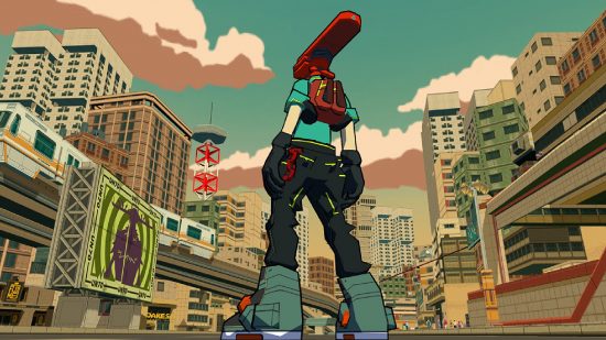 Bomb Rush Cyberfunk Release Date: a player can be seen