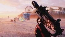 Dead Island 2 Guns: A pistol can be seen