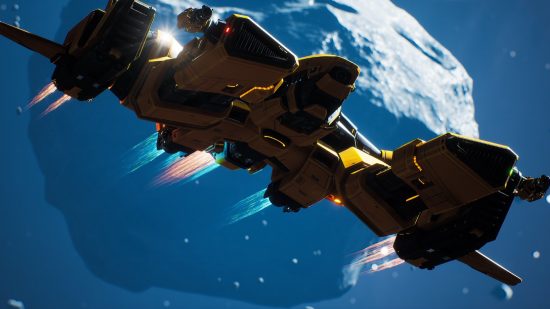 Everspace 2 Xbox release date: Spaceship flying past meteor in Everspace 2