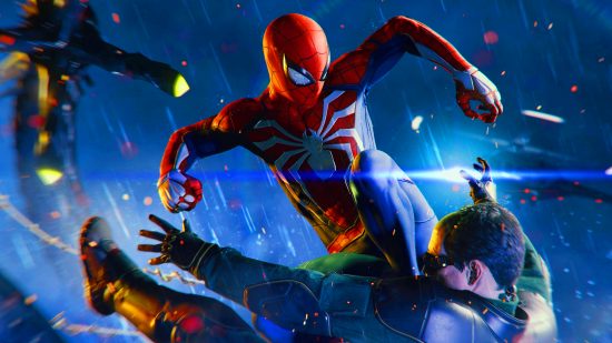 Spider-Man fighting Doc Ock in Marvel's Spider-Man on PS5
