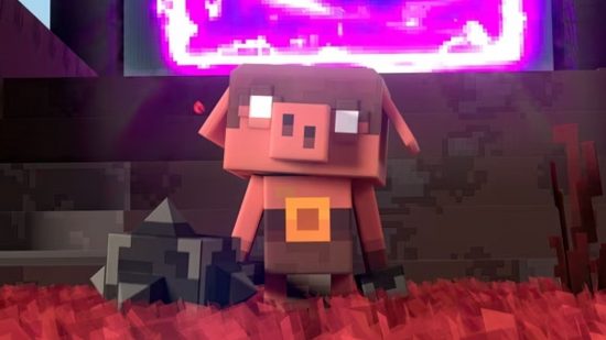 Minecraft Legends Resources: A Piglin can be seen