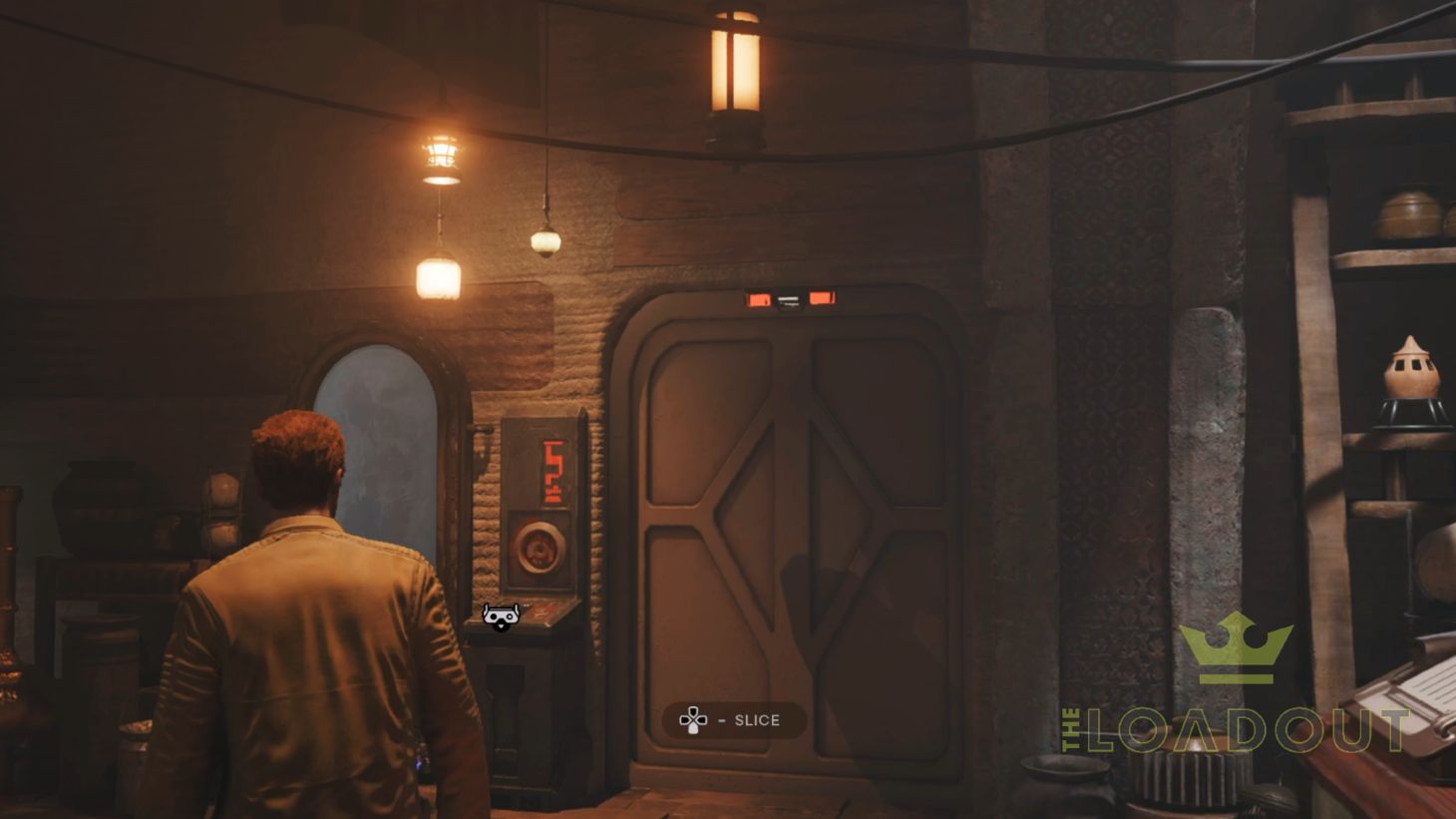 Star Wars Jedi Survivor Stim Locations: The door in Doma's Shop can be seen