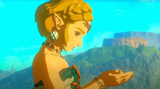 The Legend of Zelda Tears of the Kingdom Fuse weapon durability counter: an image of Zelda from the Nintendo Switch game