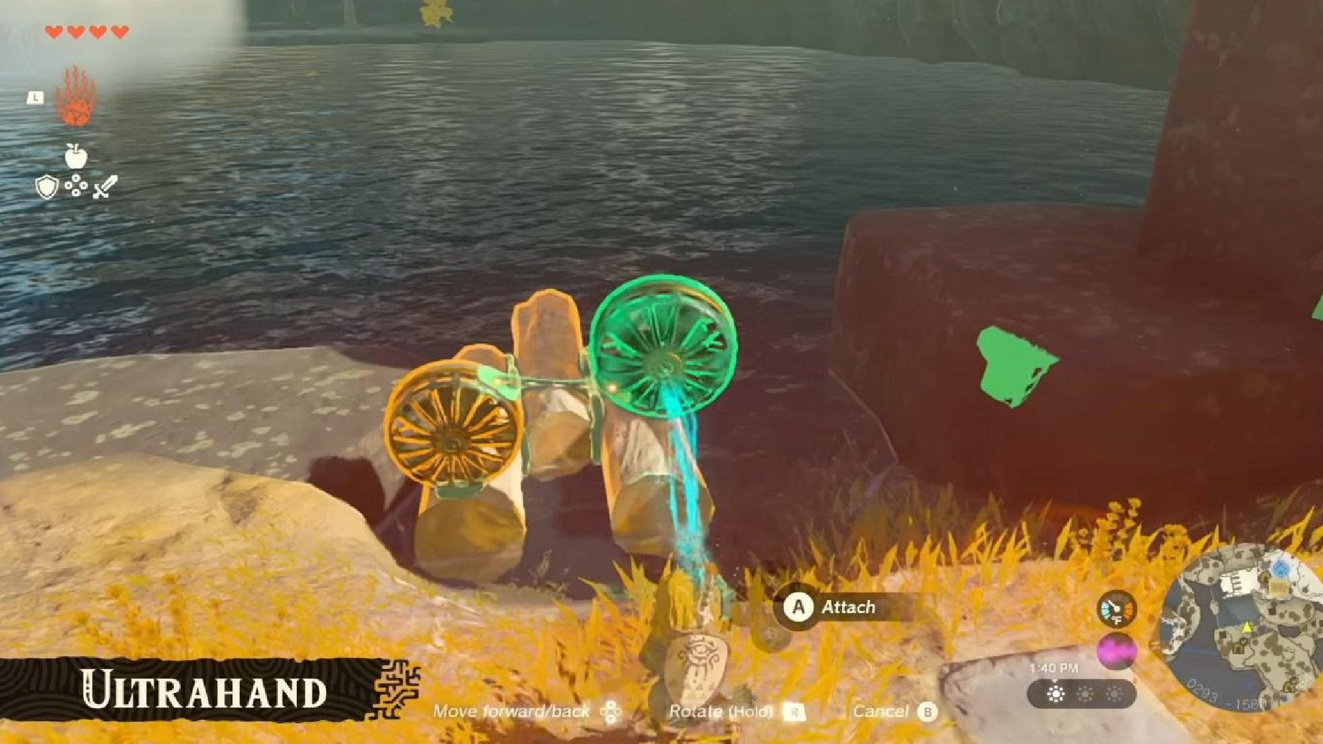 The Legend Of Zelda Tears Of The Kingdom Powers: Link can be seen using the Ultrahand power