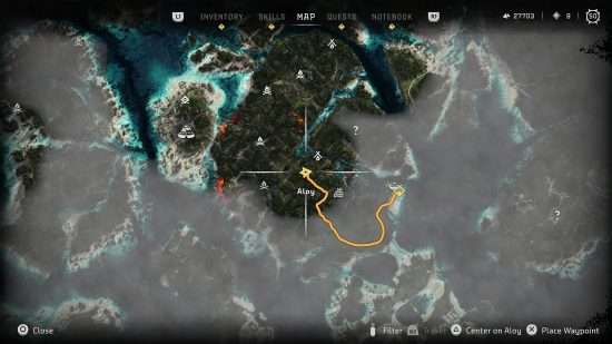 Toy Bow location in Horizon Forbidden West Burning Shores