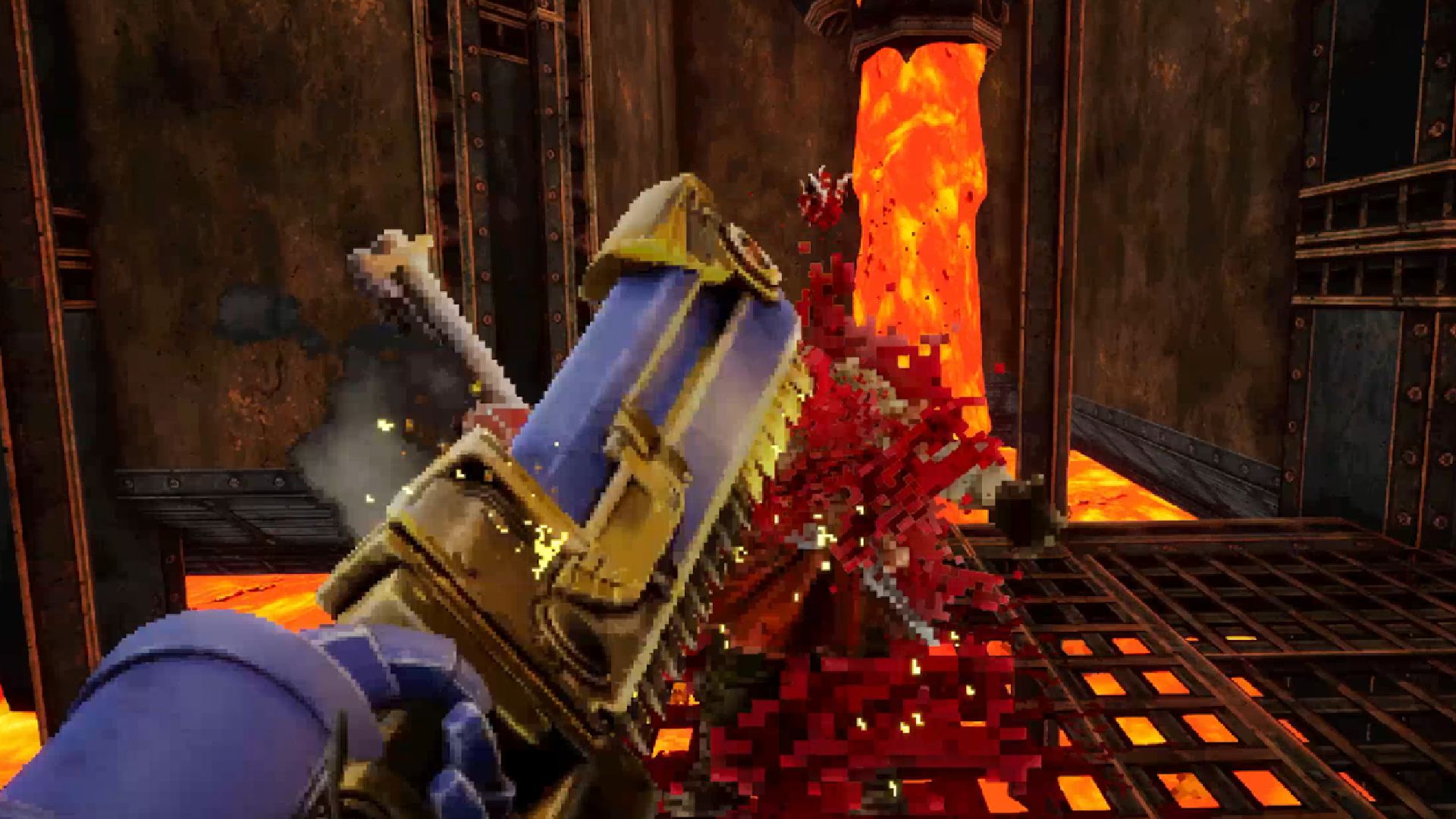 Warhammer 40K Boltgun Release Date: A player can be seen using their chainsword