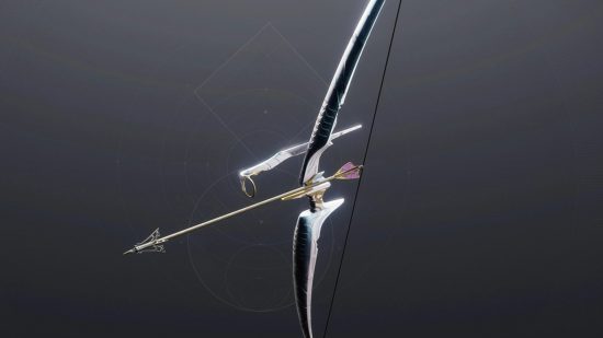 Destiny 2 best weapons: An image of the Wish-Ender Exotic bow against a grey background.