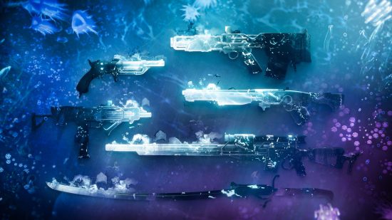 Destiny 2 Season of the Deep weapons: An image of all the Taken themed Season 21 weapons you can get.