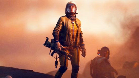 Arc Raiders development update survival extraction shooter: an image of a woman in a retro-styled space suit from the shooter