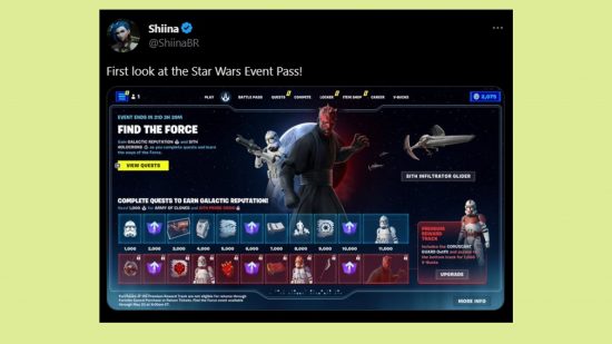 Fortnite Darth Maul skin Find the force event: the battle royale game's event pass featuring Star Wars rewards