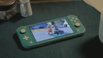 How to use a VPN on Nintendo Switch - image shows a Switch Lite playing Mario Kart 8 Deluxe, perhaps avoiding ISP issues with their VPN.