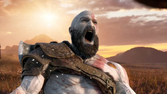 Kratos from God of War series in field in Mortal Kombat 1 trailer