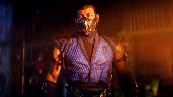 Mortal Kombat 1 setting: an image of Sub-Zero from the fighting game trailer