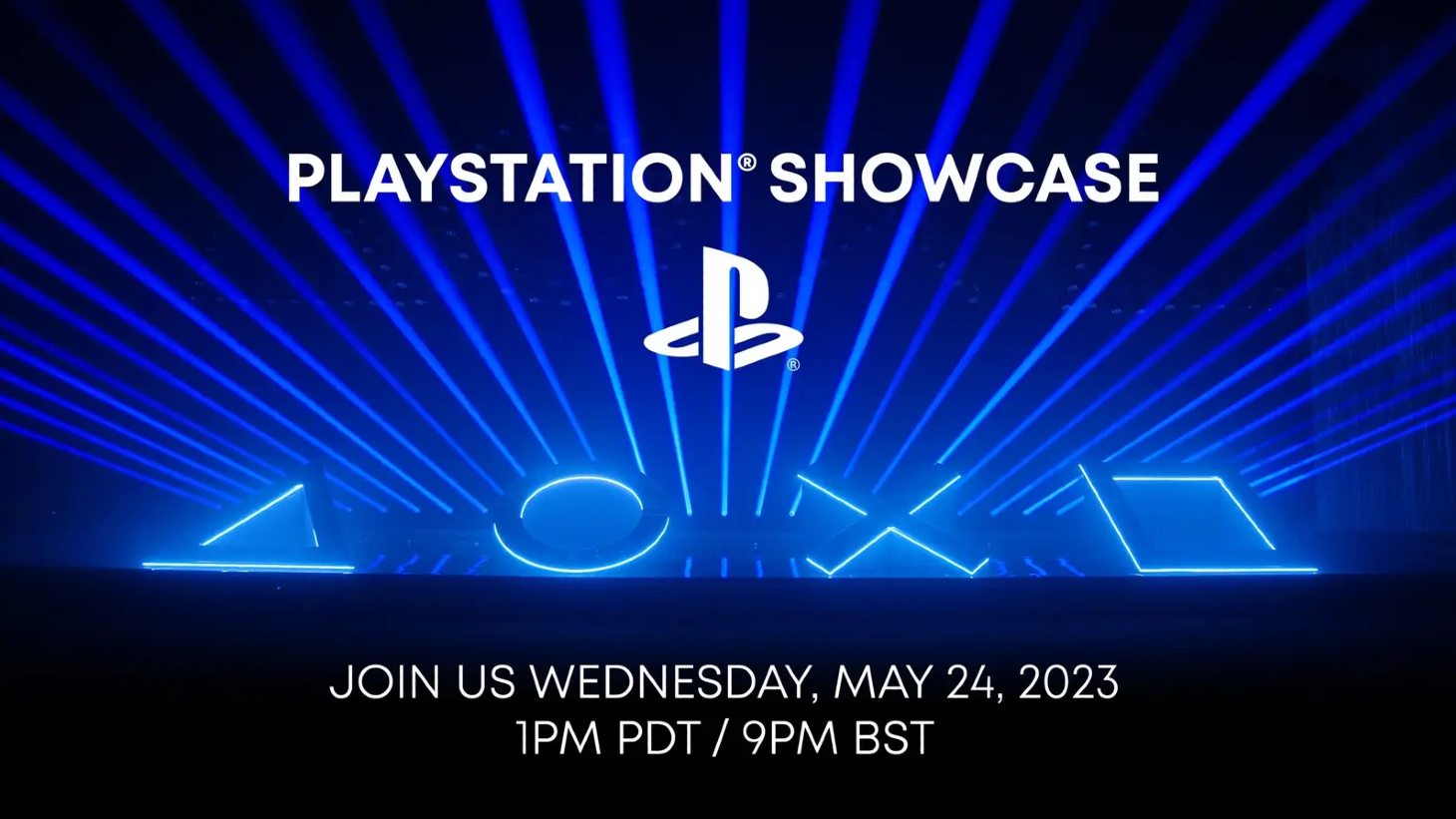 PlayStation Showcase 2023: The logo and time can be seen