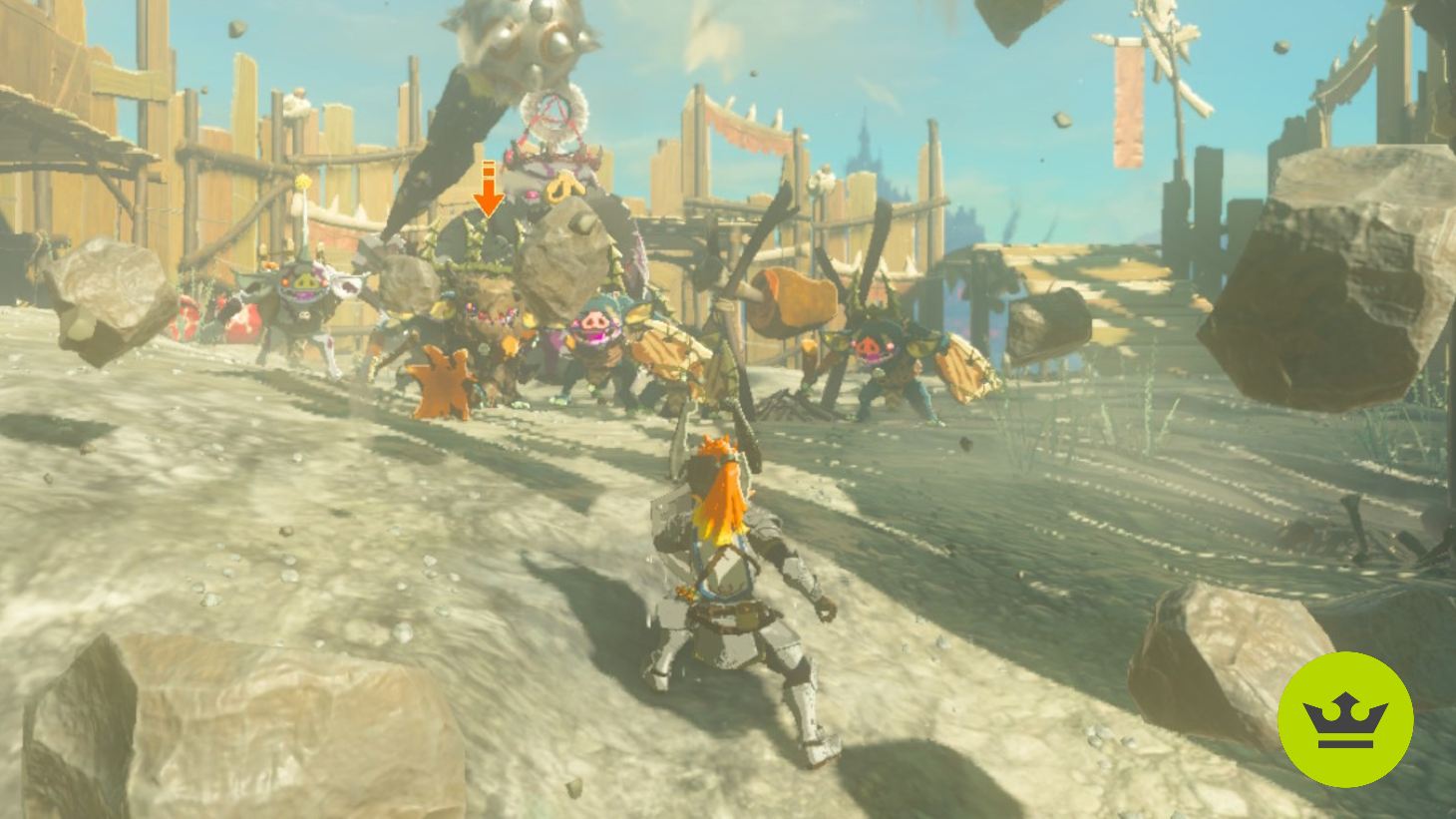 Tears of the Kingdom Hylian Shield: Link can be seen fighting a horde of enemies