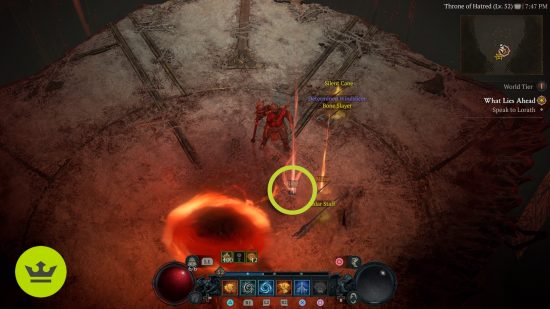 Diablo 4 Uniques: A Unique item drop to signify drop-rates.