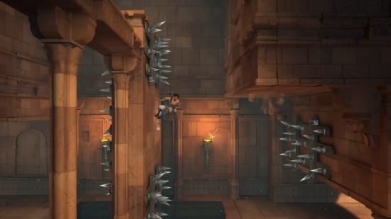 Prince of Persia The Lost Crown release date: A desert temple with spikes.