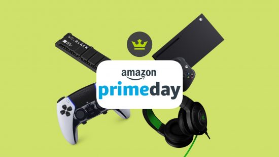Amazon Prime Day 2023 gaming deals: Amazon Prime Day logo underneath The Loadout logo with multiple gaming peripherals around it