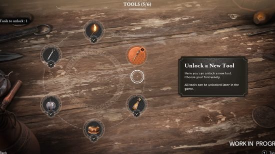 Assassin's Creed Mirage gameplay new features: an image of the new tool-buying screen from the RPG