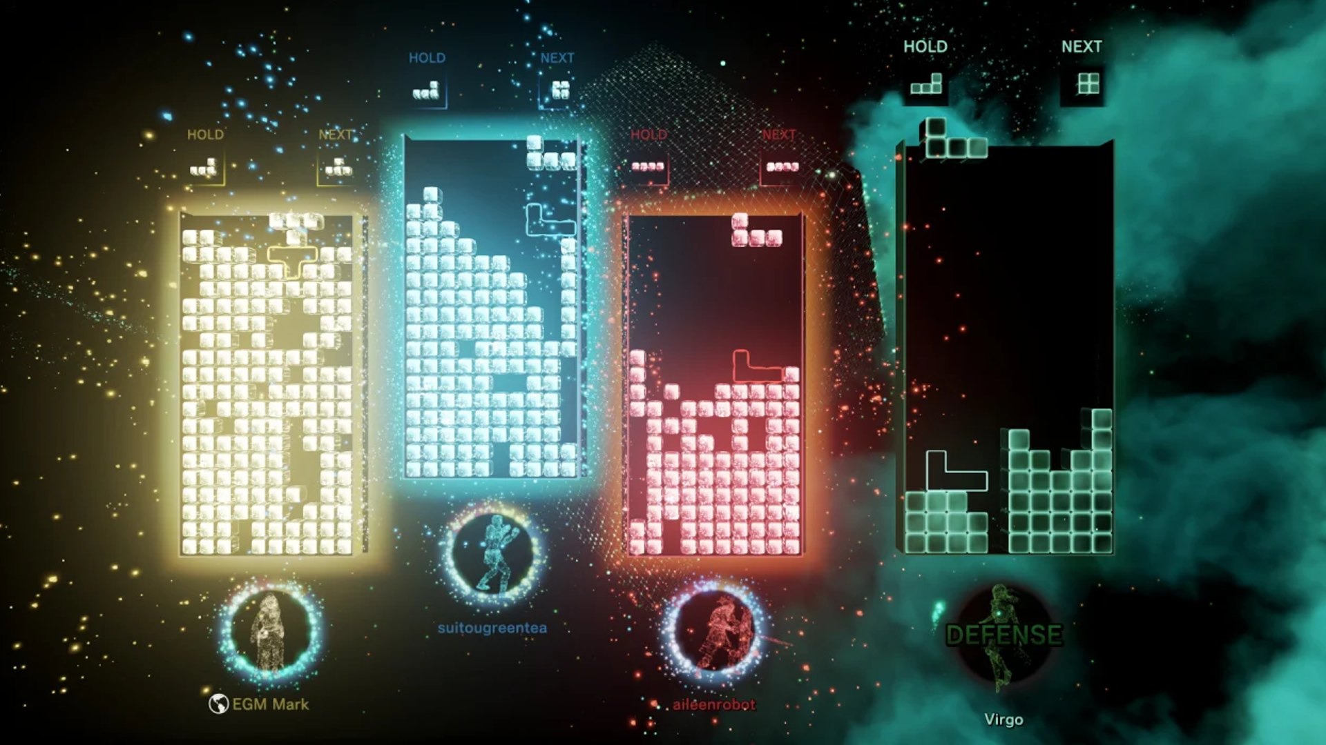 Best Games: A Tetris Effect multiplayer match can be seen