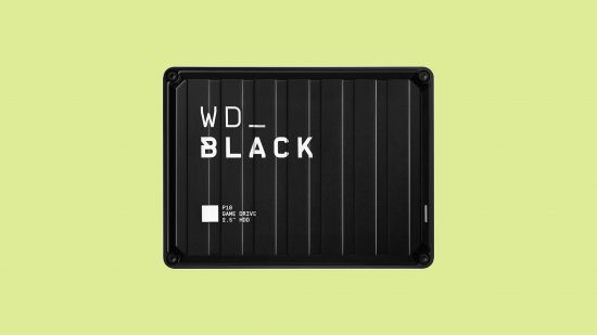 Best Xbox expansion cards: WD_Black P10 Game Drive on a plain background.