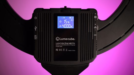 The Lume Cube Cordless Ring Light Pro screen