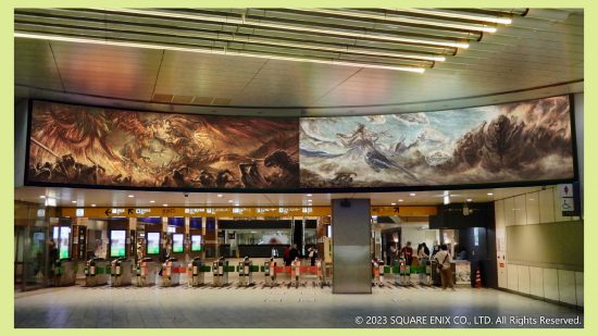 Final Fantasy 16 Japan ads Eikons Renaissance: an ad in Osaka subway station